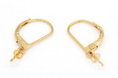 10kmounting002 14k gold plated brass Earring hoop