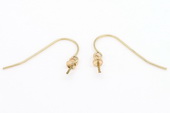 14kmounting002 14K gold Fishhook earwire earring mounting