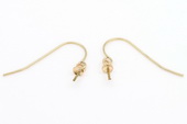 14kmounting002 14K gold Fishhook earwire earring mounting