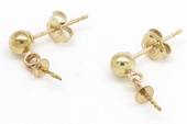 14kmounting020 wholesale 14K yellow Gold 5mm Ball dangle stud Earrings
