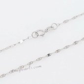 18kchain011 18K White Gold 16inch Pendant Chain in wholesale