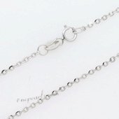 18kchain013 Genuine 18 Karat White Gold Rolo Chain