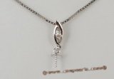 18kmounting013 Fashion 18K white gold& diamond pendant mounting