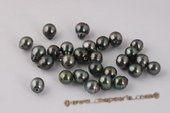 Btahiti1112B 11-12mm Natural Black loose Tahitian baroque circle style pearls,B Grade