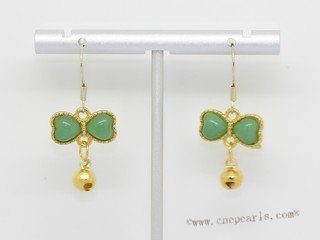 Cpe030 Fashion man made agate dangling earrings in wholesale (ten pairs)