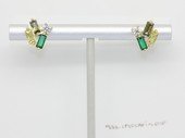 Cpe075  Fashion Gold Tone Zircon Stud Earring (ten pairs)