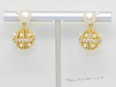 Cpe078 Fashion  white bread Pearl dangle Earrings  (ten pairs)