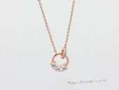 Cpn007 Fashion  zircon pendants necklace in metal mounting(ten pieces)