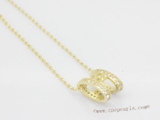 Cpn011 Fashion  zircon pendants necklace in metal mounting(ten pieces)