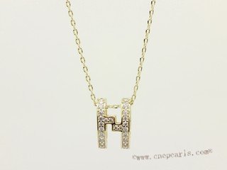 Cpn011 Fashion  zircon pendants necklace in metal mounting(ten pieces)