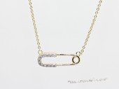 Cpn017 Fashion  zircon pendants necklace in metal mounting(ten pieces)