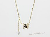 Cpn018 Fashion  zircon pendants necklace in metal mounting(ten pieces)