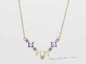 Cpn020 Fashion  zircon pendants necklace in metal mounting(ten pieces)