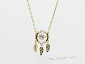 Cpn023 Fashion  zircon pendants necklace in metal mounting(ten pieces)