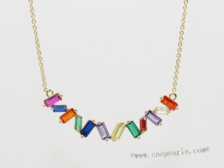 Cpn025 Fashion  zircon pendants necklace in metal mounting(ten pieces)