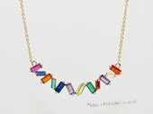 Cpn025 Fashion  zircon pendants necklace in metal mounting(ten pieces)