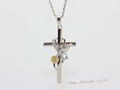 Cpn027 Fashion silver tone metal pendants necklace (ten pieces)