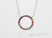 Cpn028 Fashion  zircon pendants necklace in metal mounting(ten pieces)