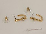 FSE018 Gold Toned Ally Zircon beads Earring Fashion Jewelry