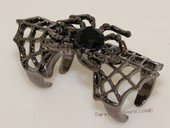 FSR014  Silver Plate Spider  Ally Hollow Out Joint Hinged Full Finger Ring