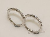 FSR030  Fashion Silver tone Two-Finger  Infinity Ring