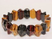 gbr056  Hand Made   Elastic Tiger Eyes Gemstone Bracelet Jewelry