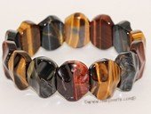 gbr060 Hand Made Elastic Tiger Eyes Gemstone Bracelet Jewelry