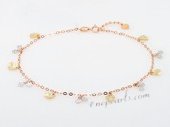 jyf001 Multicolor 18K Gold Anklet Chain Wholesale