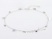 jyf003 18K White Gold Anklet Chain Wholesale