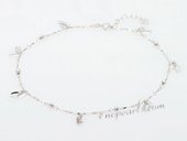 jyf006 18K White Gold Anklet Chain Wholesale