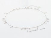 jyf007 18K White Gold Anklet Chain Wholesale