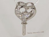 kpm101 Solid 18k White Gold diamond Pendant setting