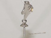 kpm108  18K White Gold Pendant setting with Diamonds