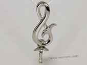 kpm113 18K White Gold Pendant Tail Mounting