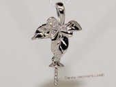 kpm117 18K White Gold Pendant setting with Diamonds