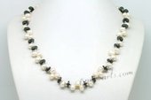 Lpn010 White Dancing Pearl Promotion Necklace with Tungsten Steel Necklace