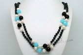 Lrpn019 Fantastic Freshwater Pearl and Gemstone Party Rope Necklace