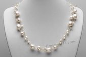 mpn384 Hand Crafted Double Rows Freshwater Pearl Layer Necklace