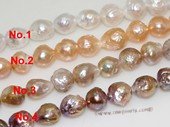Nps006 Wholesale 12-13mm Baroque Nucleated Freshwater Pearl Strands