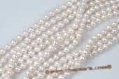 Nps002 7*9mm White Bead-Nucleated Freshwater Pearl Strands