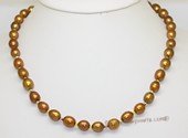 pn790 8-9mm rice pearl single necklace jewelry