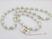Pnset742 Hand knotted freshwater potato pearl princess necklace