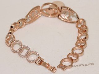 SSB139 Ladies Sterling Silver Double C Bangle Wrist Bracelet