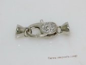 Snc147 Fashion 9*22mm Sterling Silver Lobster Clasp with Zircon Beads