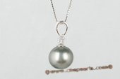 Thpd050 11-12mm Classic Collection Black Tahitian Pearl Pendant