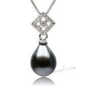 Thpd117 Fashion sterling silver Pendant with 9-10mm Baroque Tahitian pearl