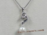 app013 Sterling white 7-7.5mm akoya pearl pendant