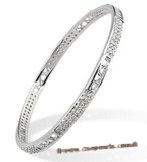 babr003 Ritzy Rhinestone Rhodium Plated Bangle/Bracelet on sale