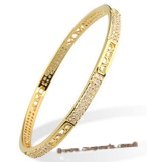 babr004 Ritzy Rhinestone Gold Plated Bangle/Bracelet in wholesale