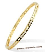 babr006 Lovely Gold plated CZ's Bangle Bracelet